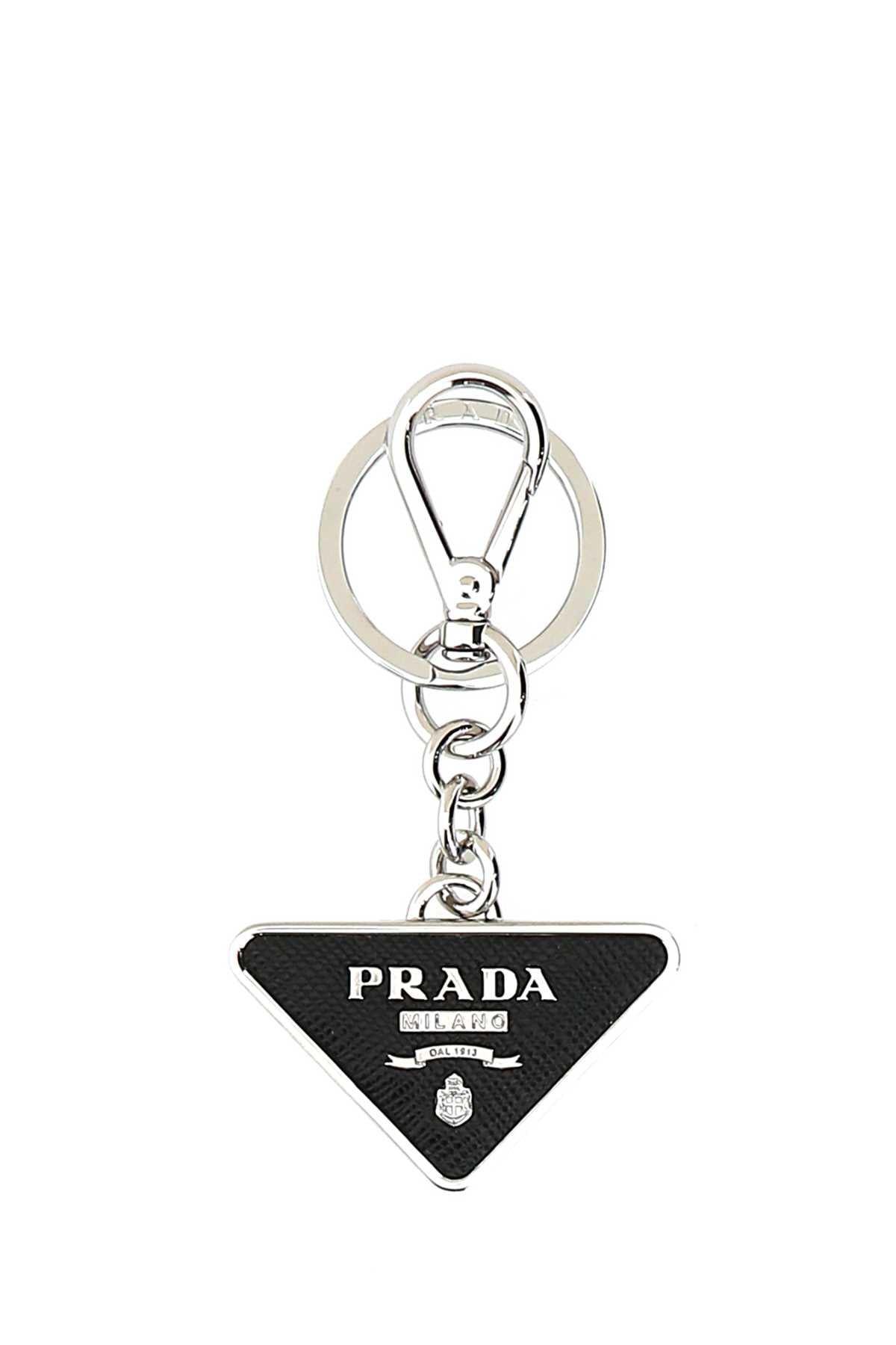 PRADA PORTACHIAVI For Men 100%ACCIAIO-100%VITELLO