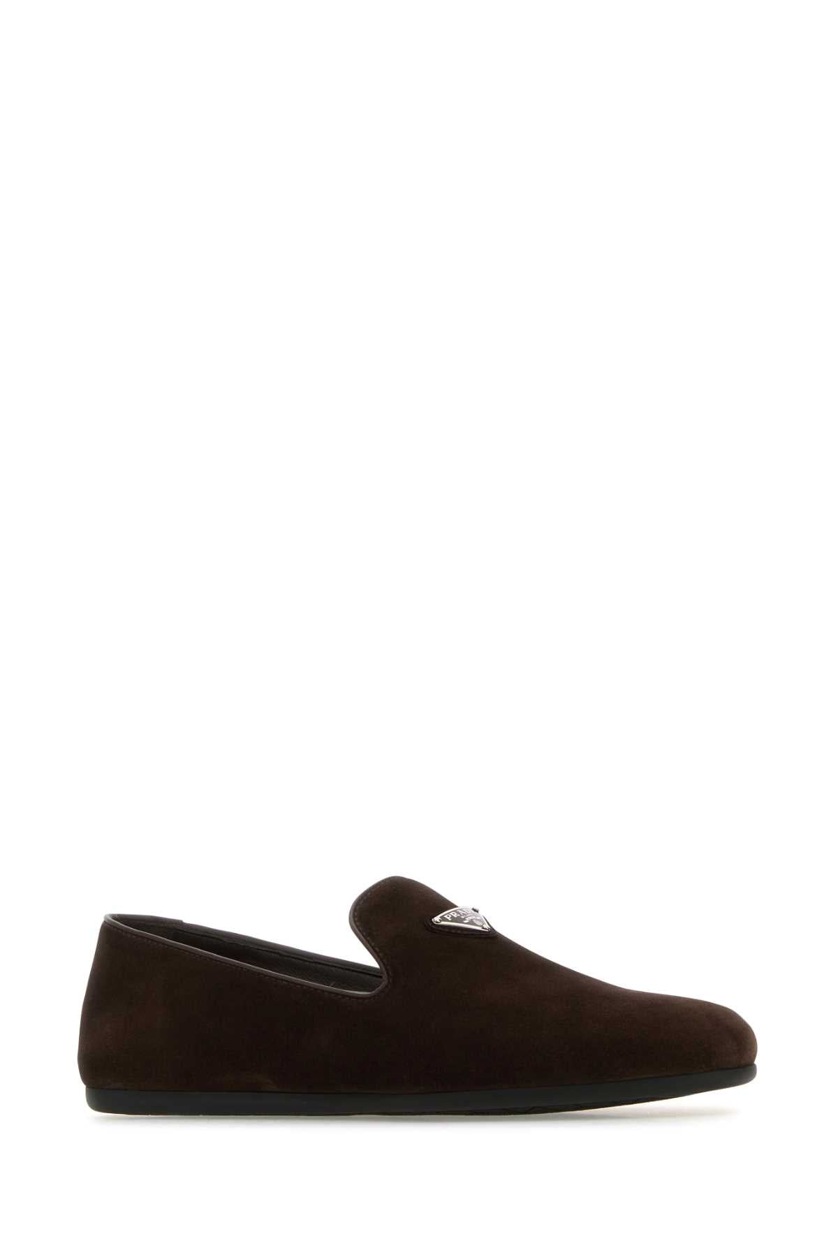 PRADA SLIPPERS For Men Exterior: 100% Suede Interior: 100% Leather Sole: Rubber
