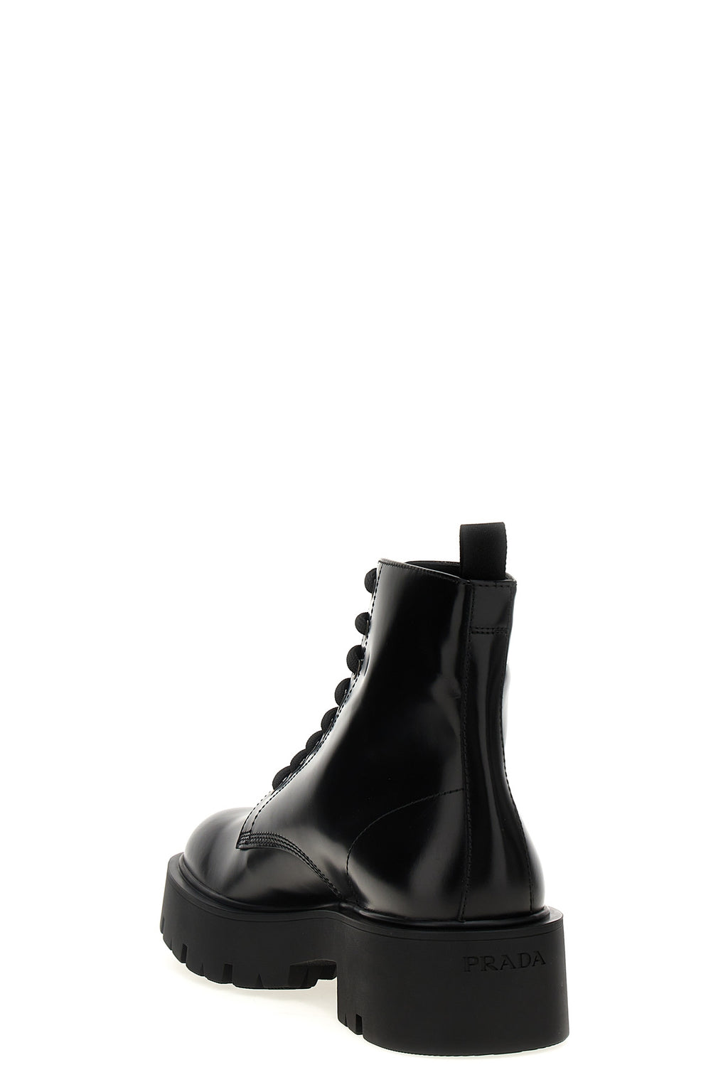 PRADA Logo brushed leather ankle boots For Men 100% cow leather (bos taurus)