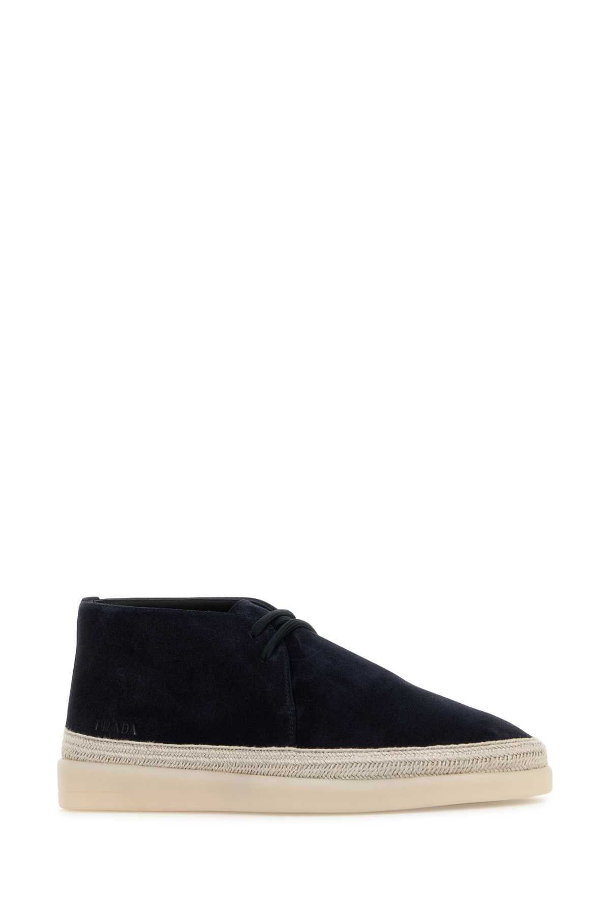PRADA DRIVE/PANTOFOLE For Men Exterior: 100% Suede Interior: 100% Leather Sole: Rubber