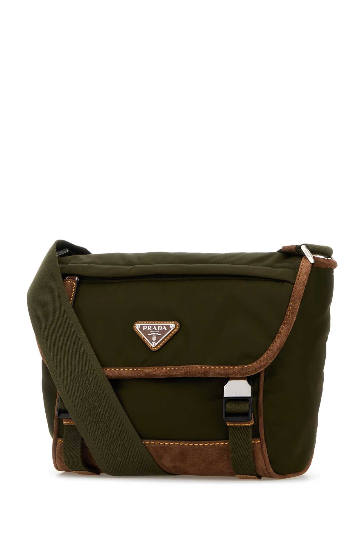 PRADA TESSUTO+PELLE For Men 100%POLIAMMIDERICICLATA-100%VITELLO