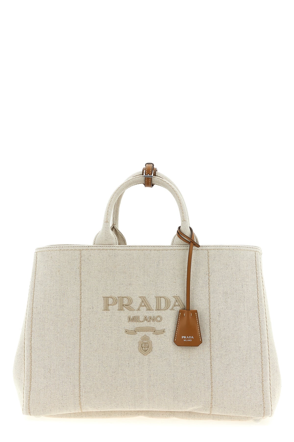 PRADA Extra large 'Prada Jardinière' shopping bag For Men 58% cotton, 42% linen