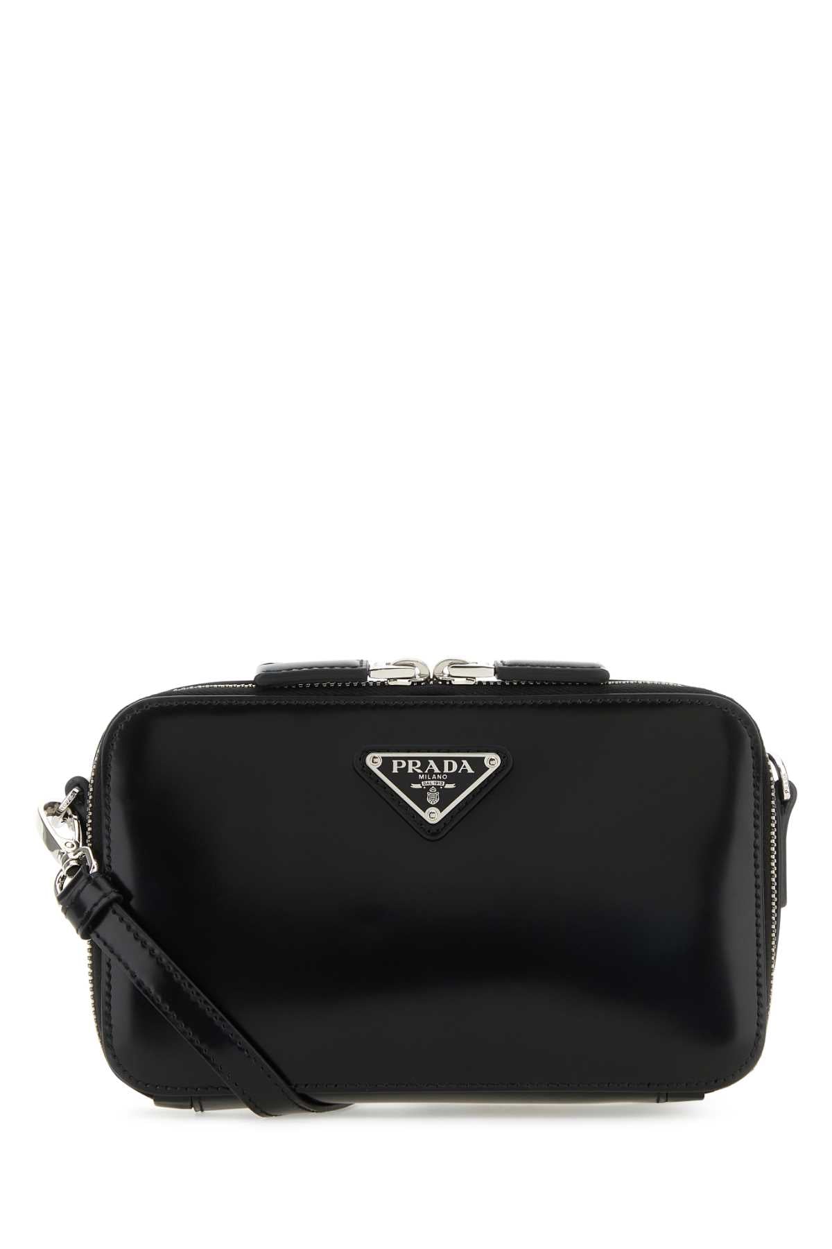 PRADA BORSA For Men Exterior: 100% Leather Lining: 100% Re-Nylon Finishing: Silver metal