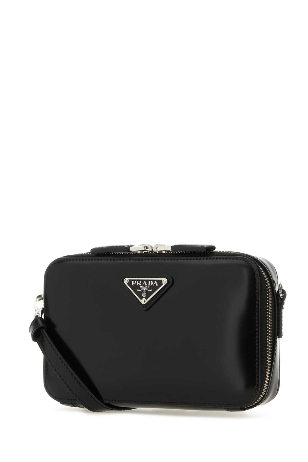 PRADA BORSA For Men Exterior: 100% Leather Lining: 100% Re-Nylon Finishing: Silver metal