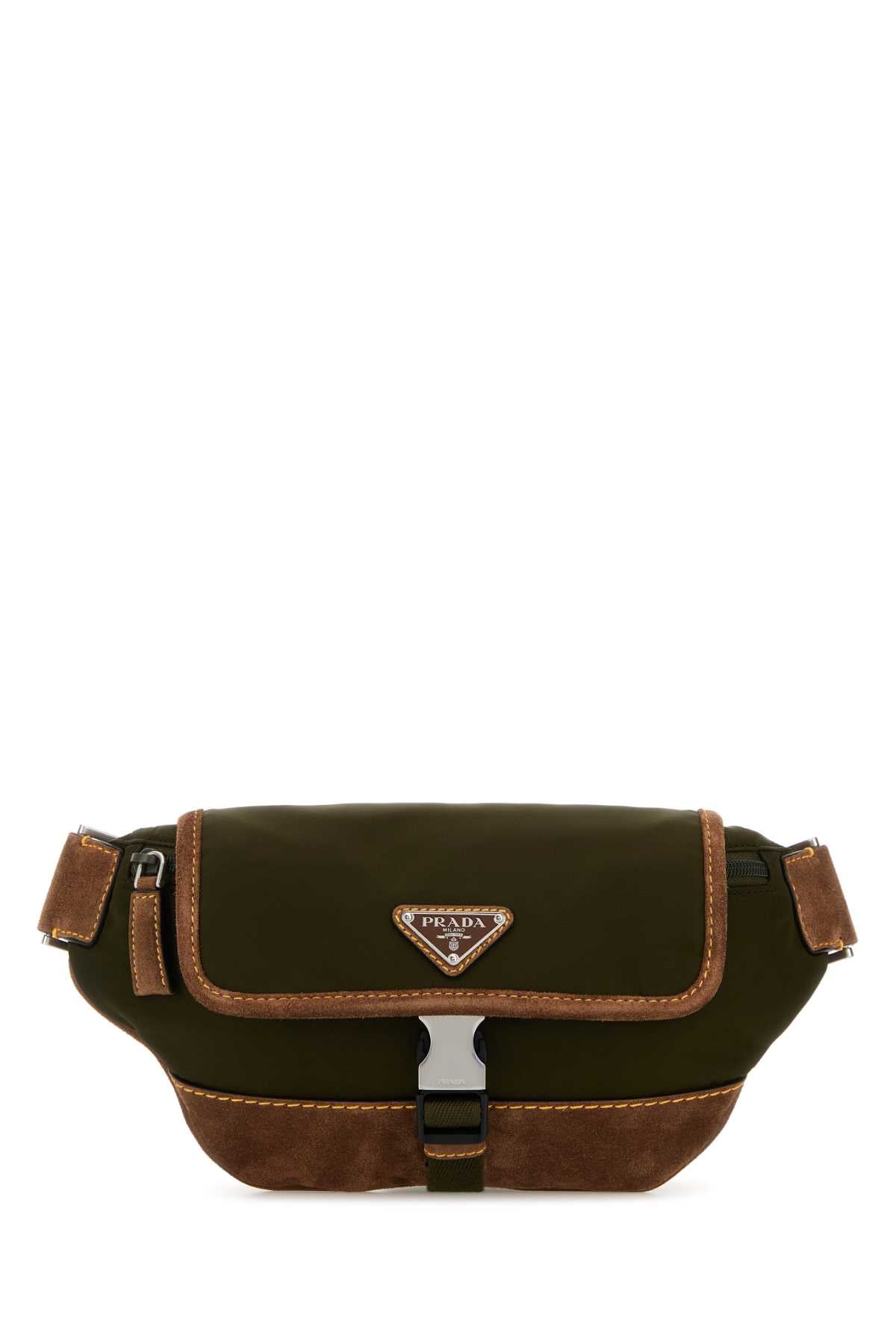 PRADA TESSUTO+PELLE For Men 100%POLIAMMIDERICICLATA-100%VITELLO