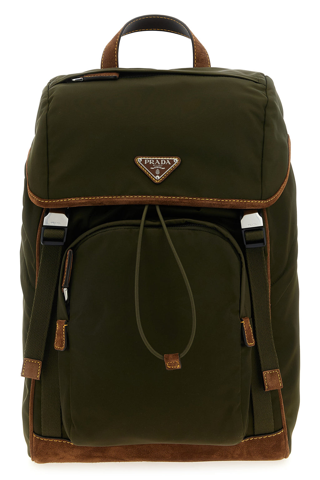 PRADA Re-Nylon and suede backpack For Men 100% recycled polyamide