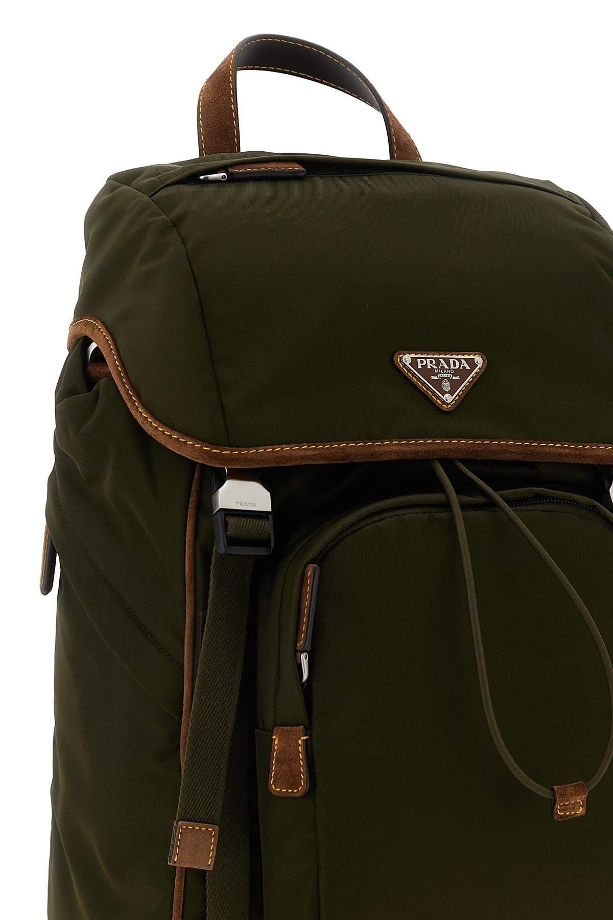 PRADA Re-Nylon and suede backpack For Men 100% recycled polyamide
