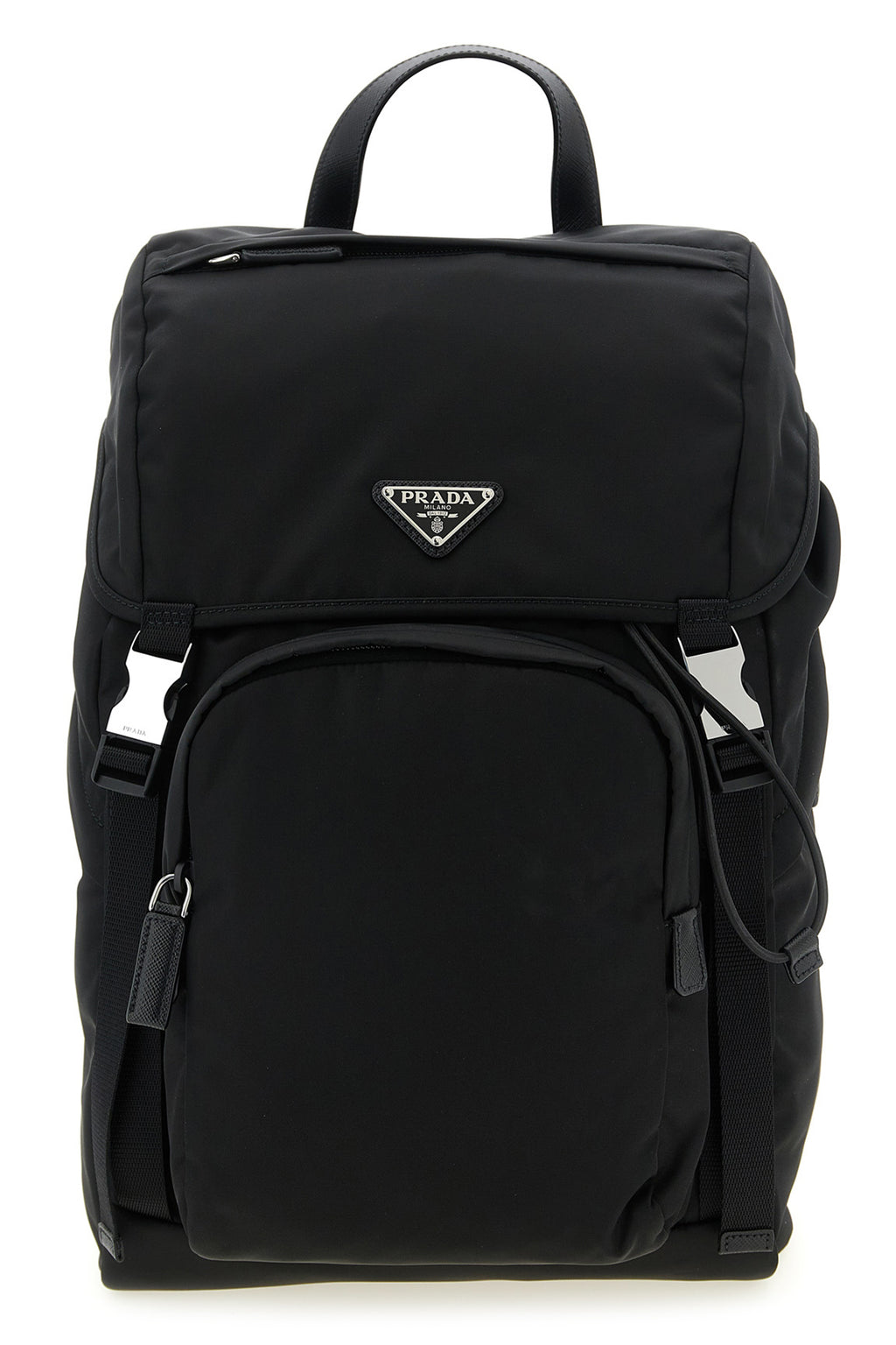 PRADA Re-nylon logo backpack For Men 100% polyamide