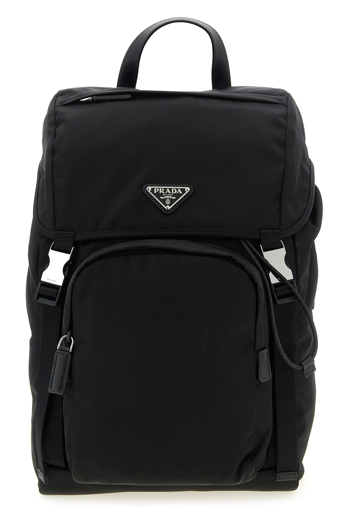 PRADA Re-nylon logo backpack For Men 100% polyamide