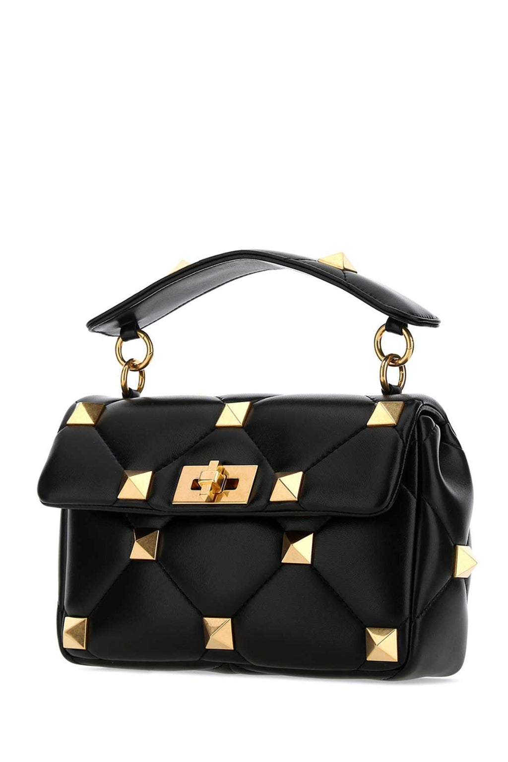 VALENTINO GARAVANI BORSA For Women Exterior: 100% Lamb Lining: 100% Nappa leather Finishing: Antiqued golden brass