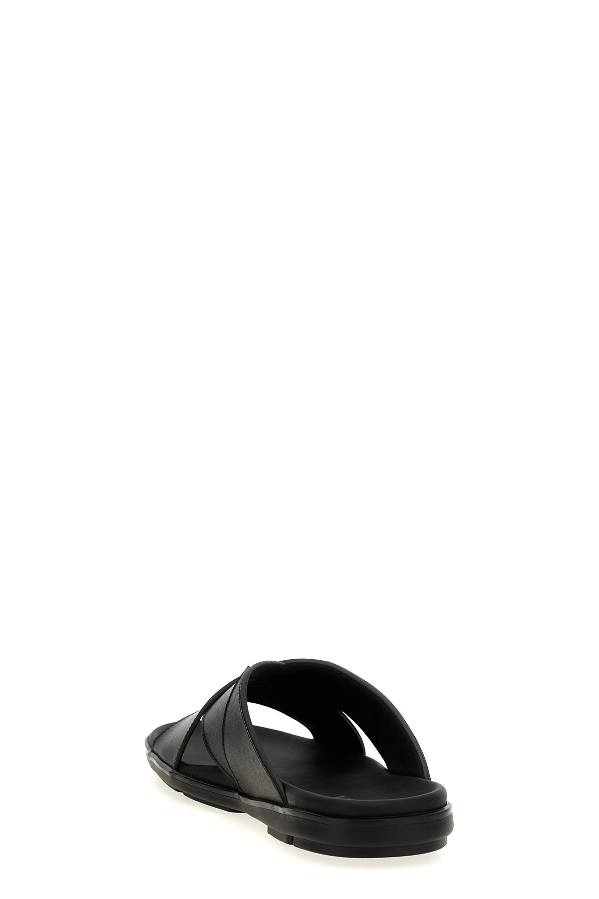 PRADA Logo sandals For Men 100% calfskin leather (Bos Taurus)