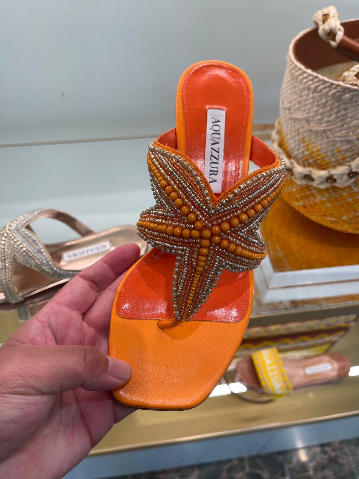 Starfish Beaded Thong Sandals