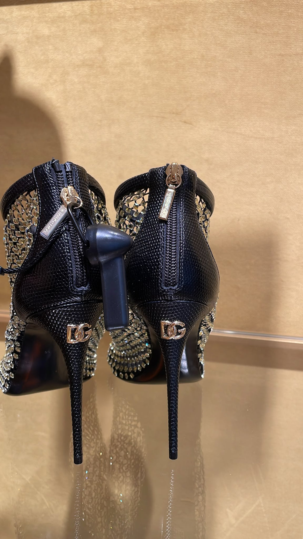 Crystal-Embellished Ankle Boots and Sicily Bag