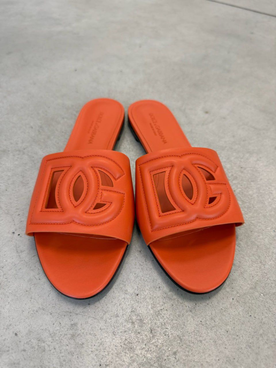 DG Logo Slide Sandals in Calfskin