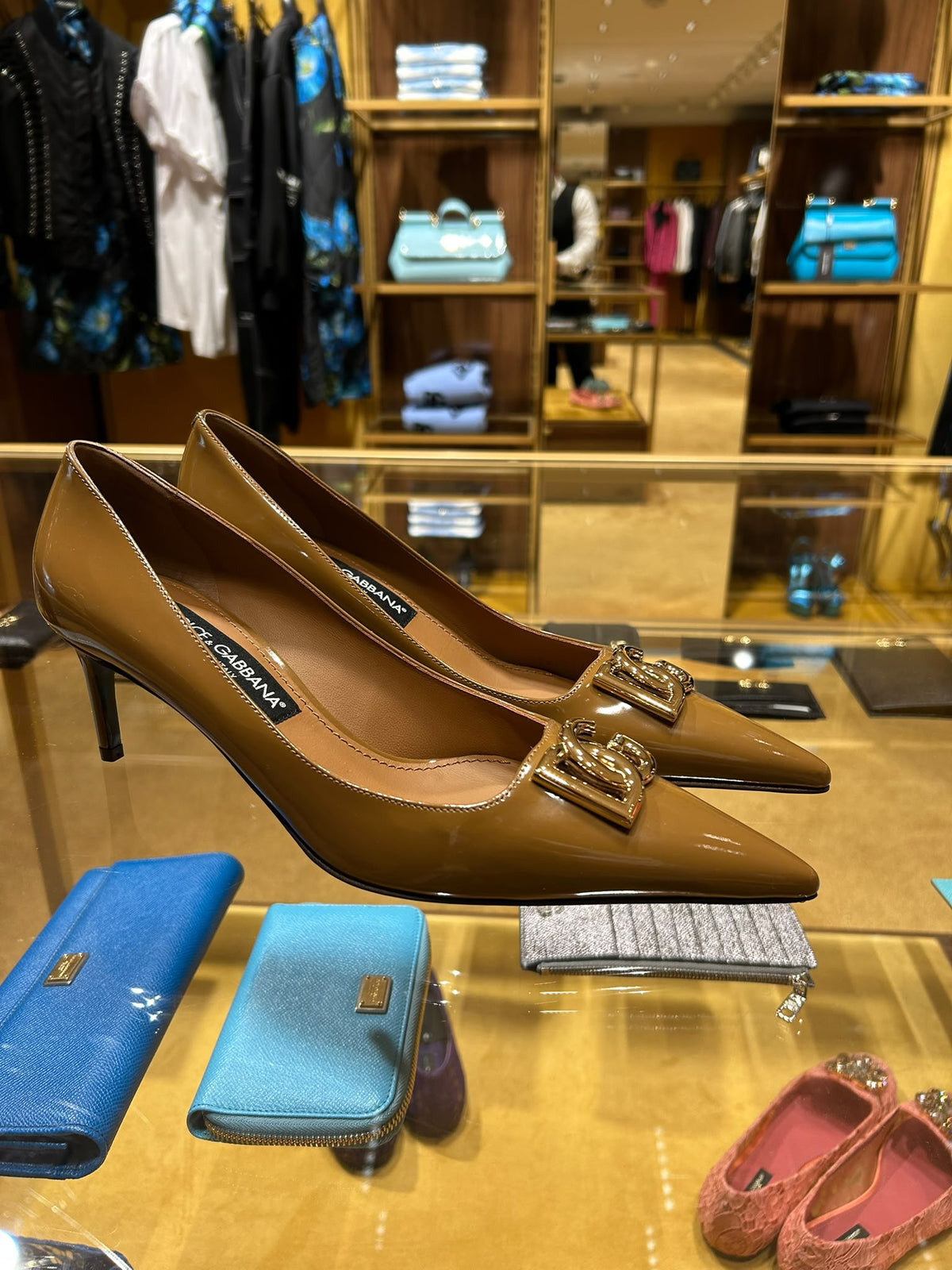 DG Logo Patent Leather Pumps