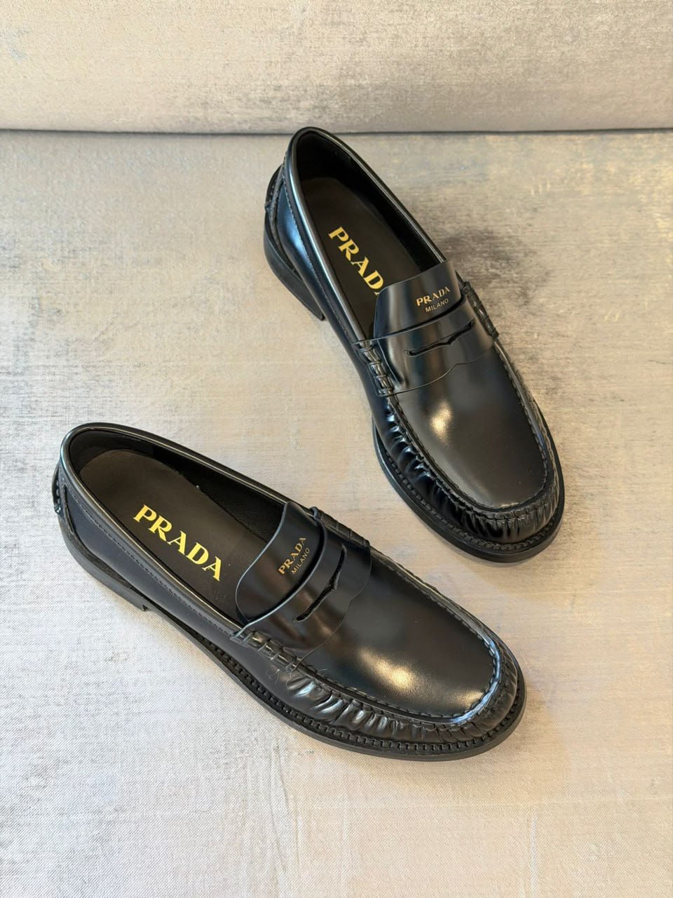 Brushed Leather Loafers