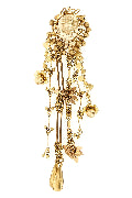 Cascade pendant brooches