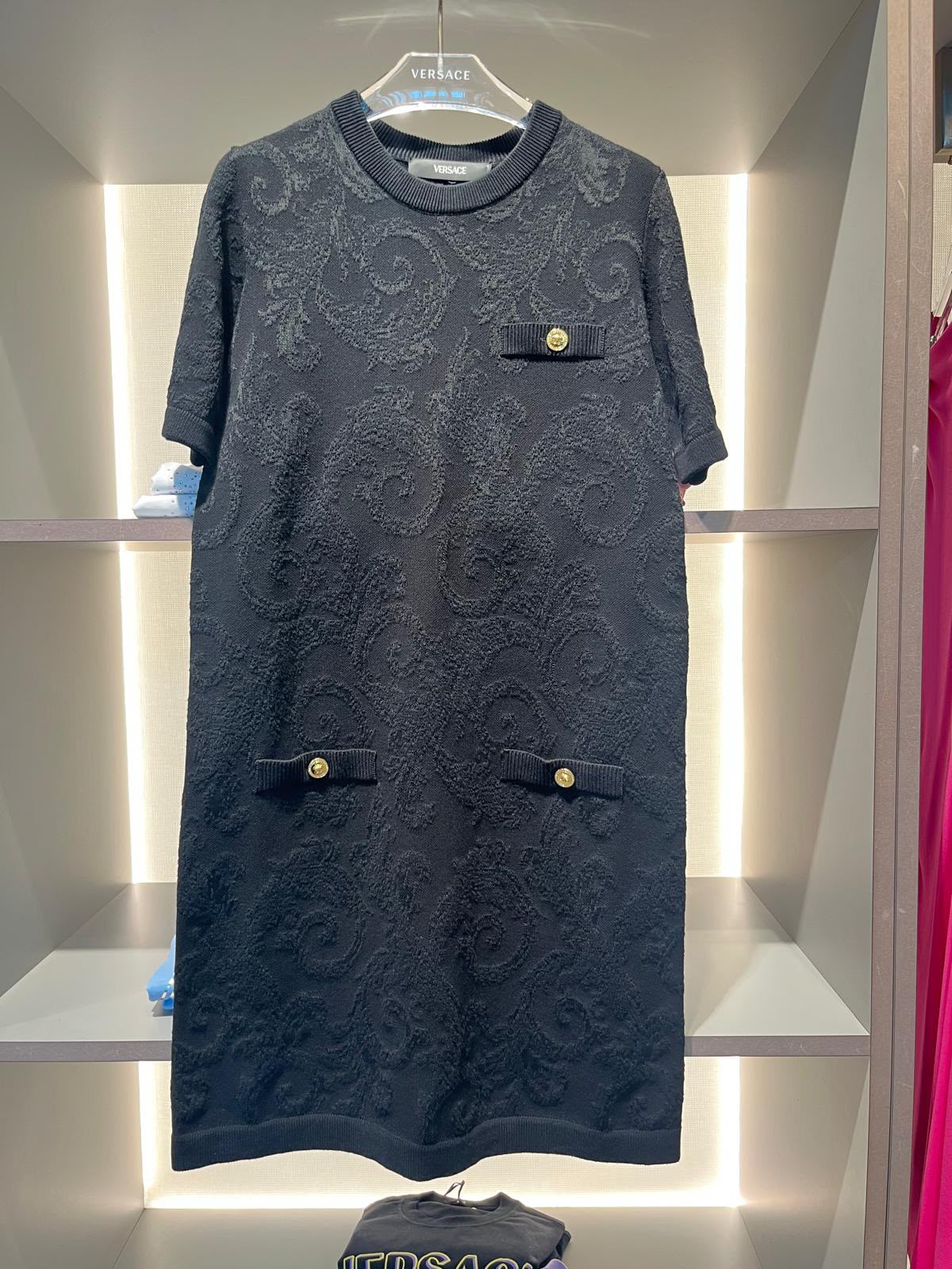 Barocco Jacquard Knit Mini Dress