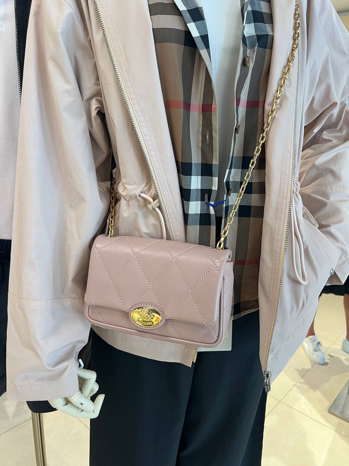 Small Quilted Leather Shield Bag
