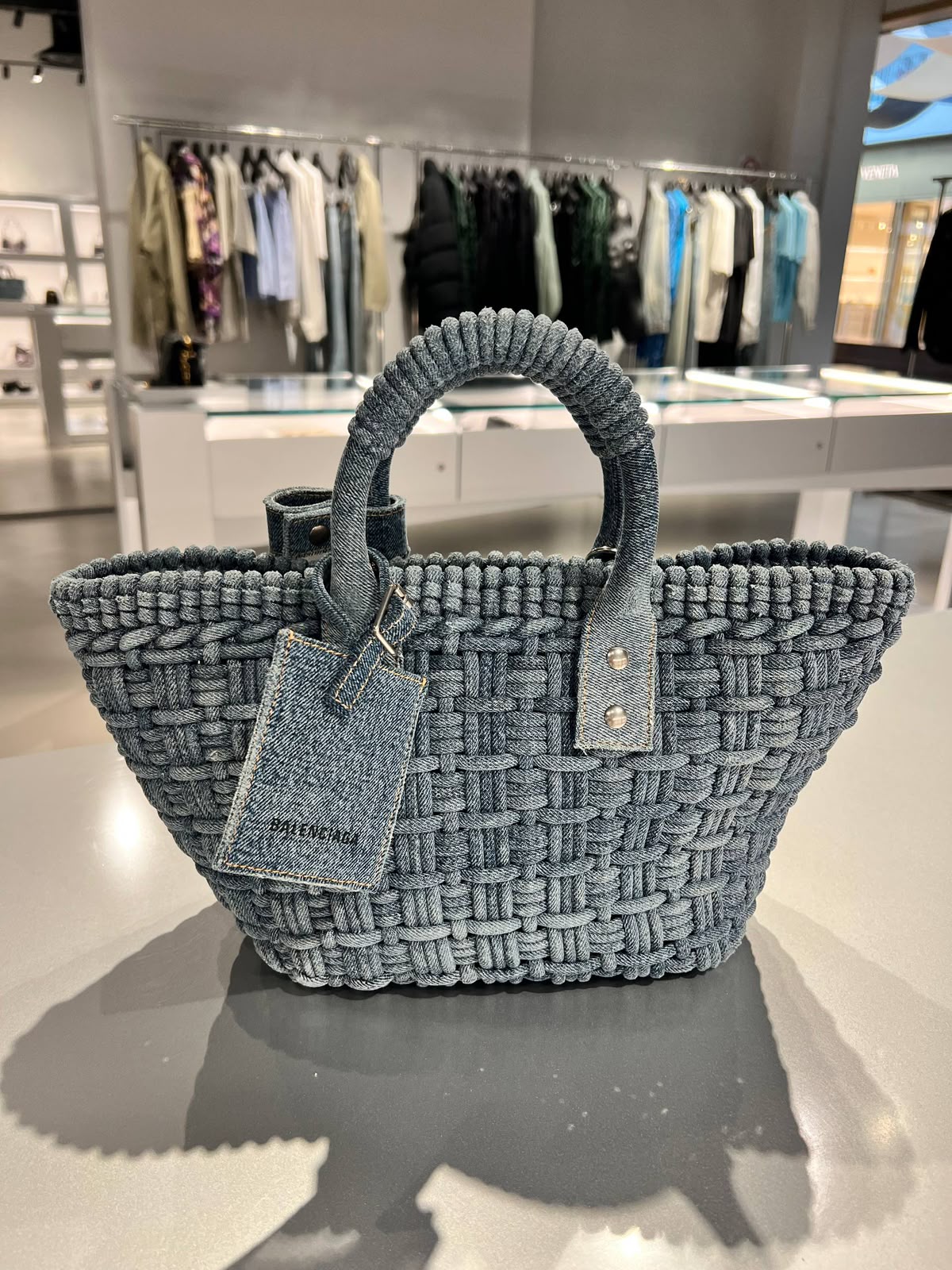 Bistro Basket Bag in Denim