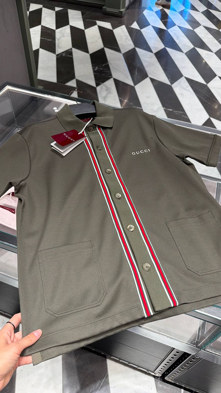 Web Stripe Cotton Piquet Shirt