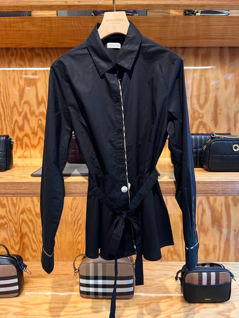 Cotton Poplin Belted Shirt