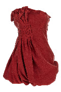 Asymmetrical dress with pleats