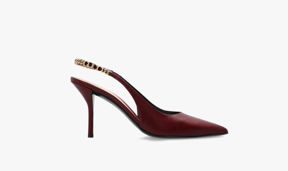Logo Chain Slingback Pump