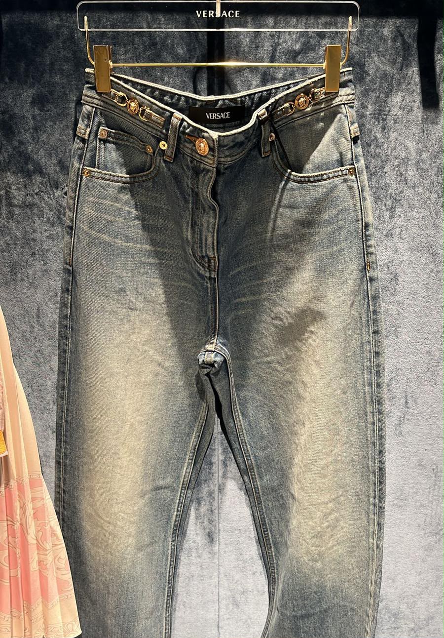 Medusa Hardware High-Rise Jeans
