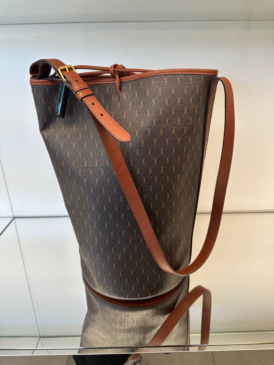 Le Seau Bucket Bag in Monogram Canvas and Leather