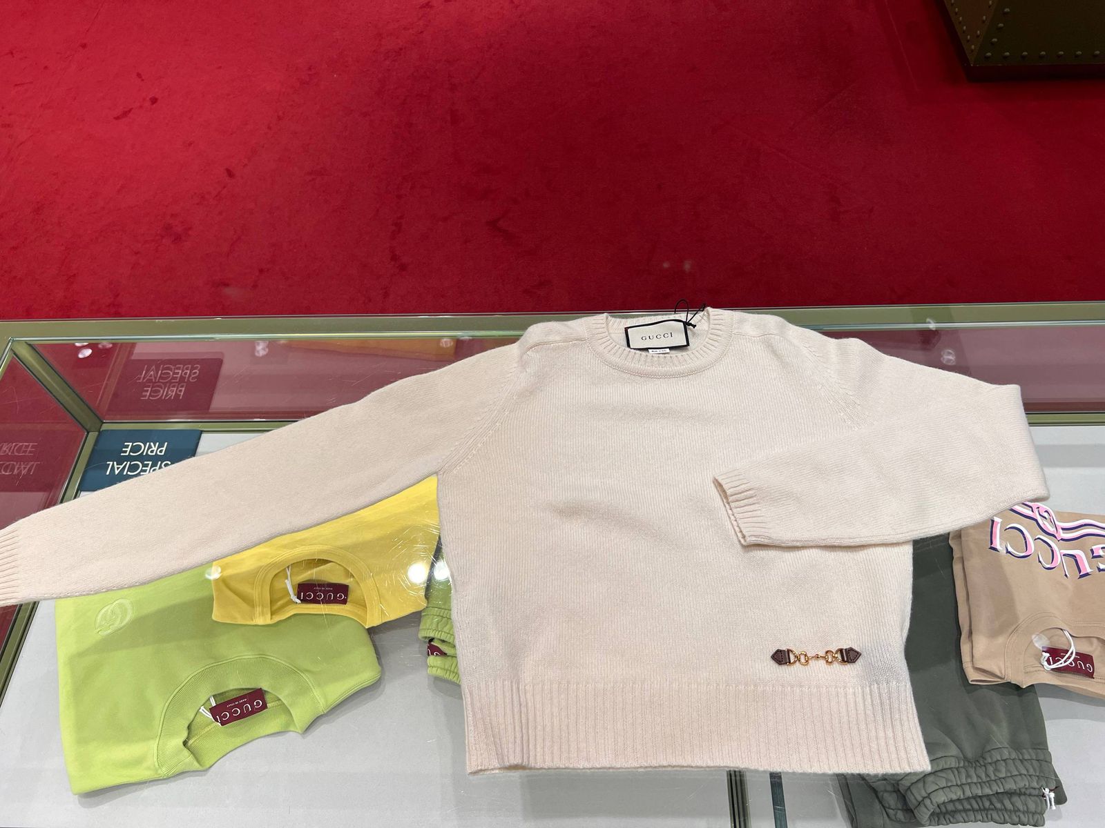 Horsebit detail wool sweater
