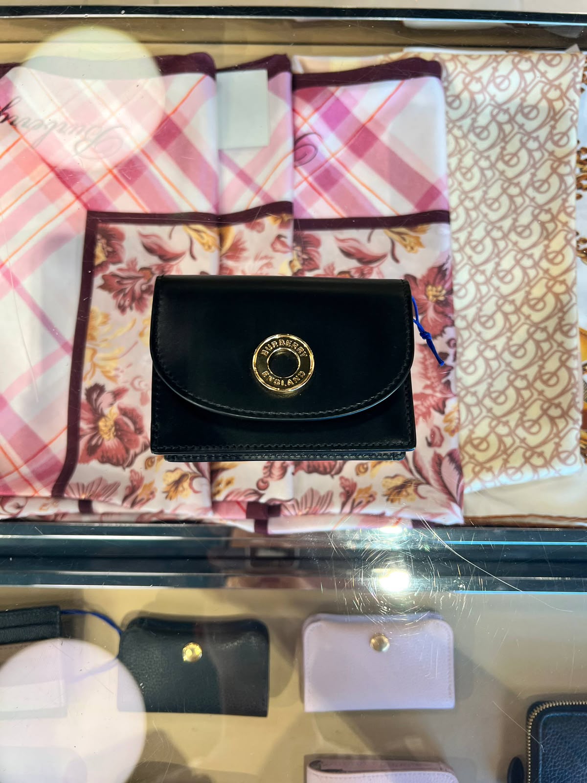 Leather Card Case with Logo Detail