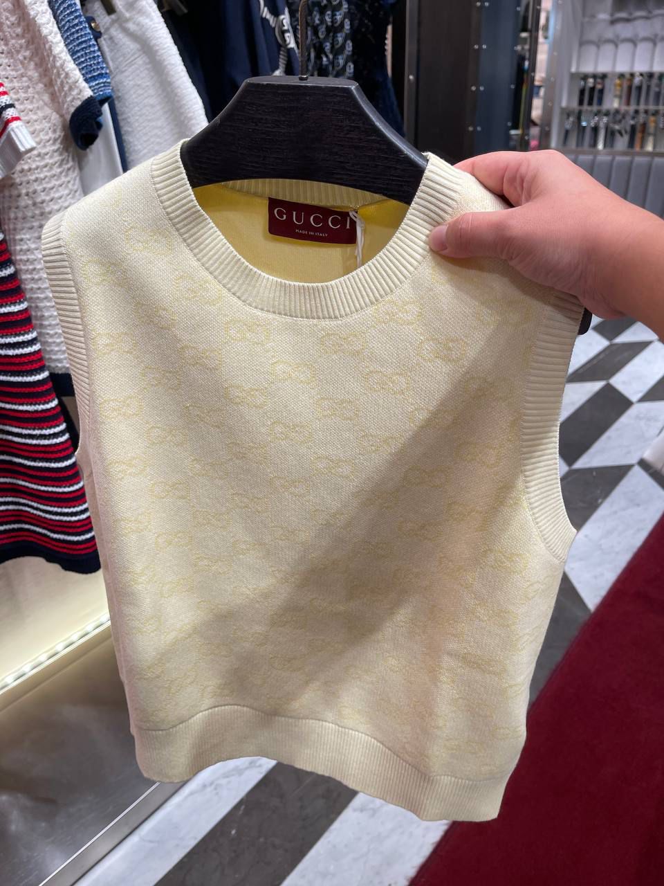 GG Jacquard Knit Vest