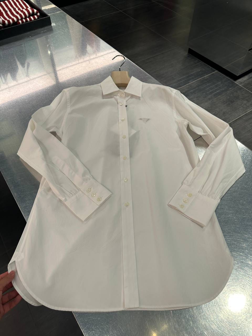 Poplin shirt with logo