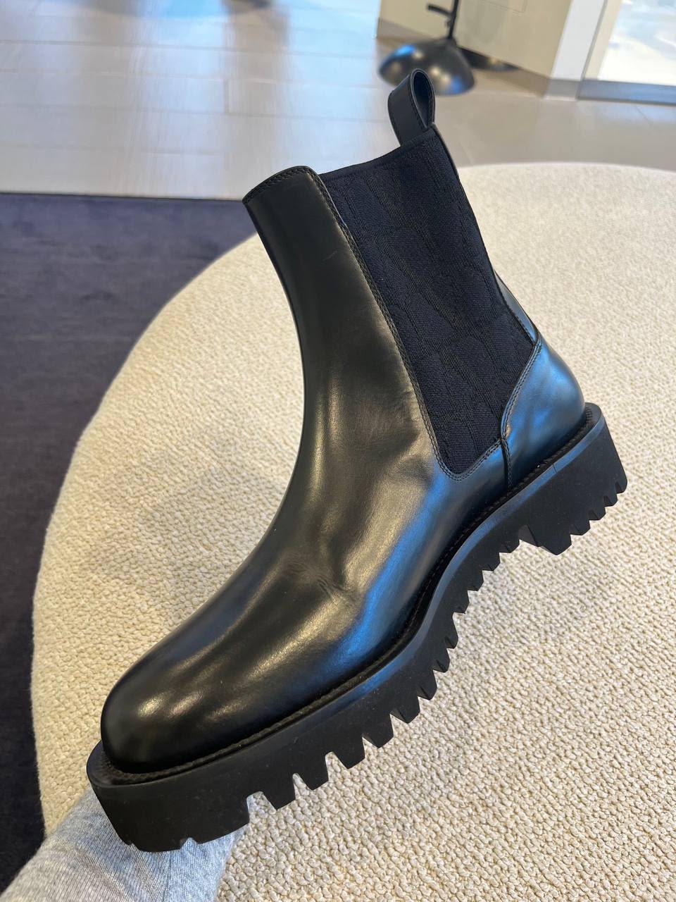 Monolith Brushed Leather and Re-Nylon Chelsea Boots