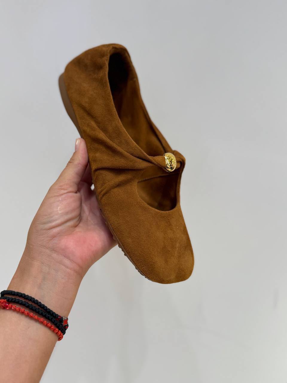 Suede Mary Jane Flats