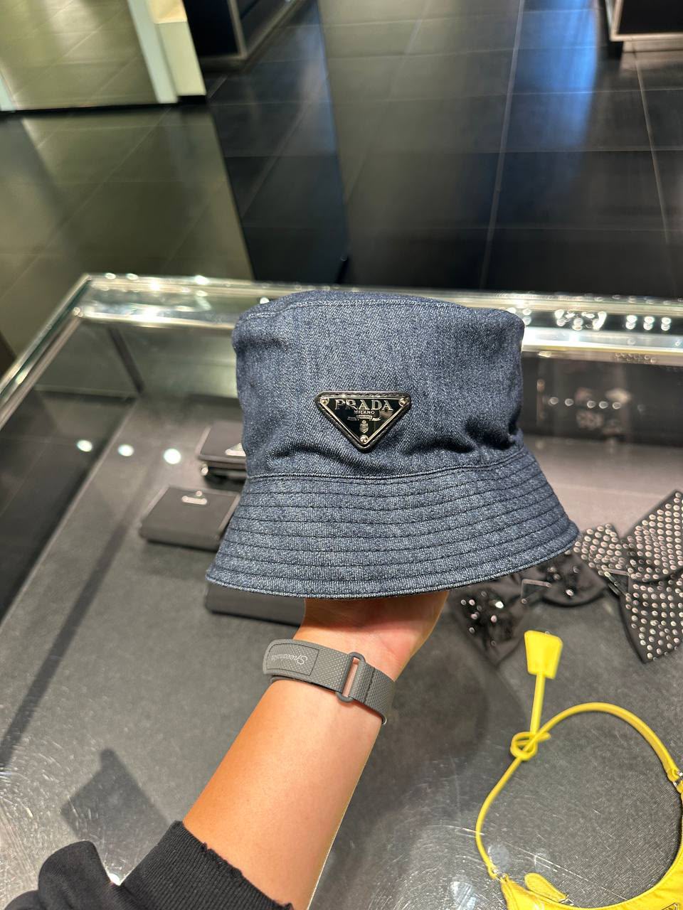Denim bucket hat