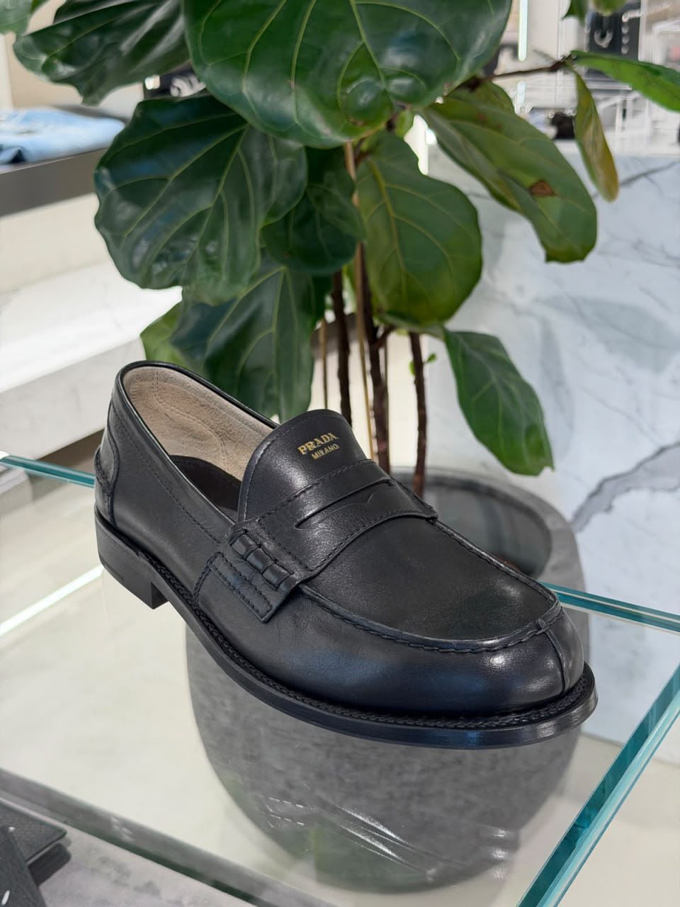 Brushed Leather Loafers