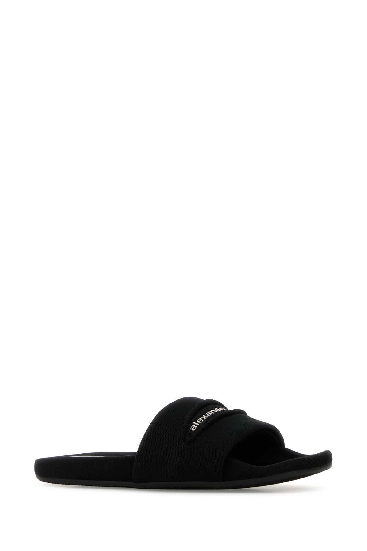 ALEXANDER WANG AW SLASH KNIT POOL SLIDE