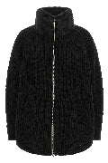 Cardigan with fur insert