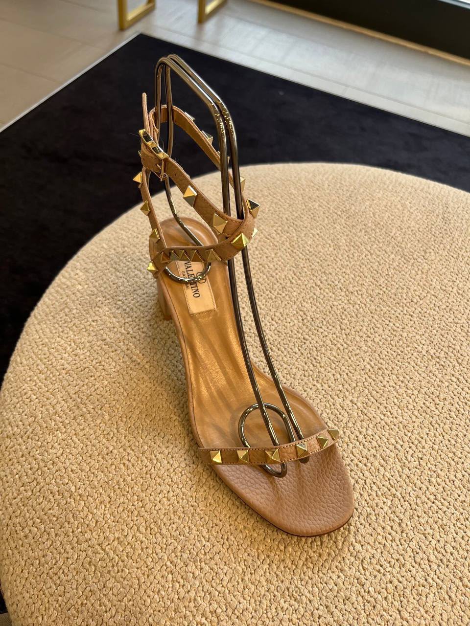 Rockstud Block Heel Sandals