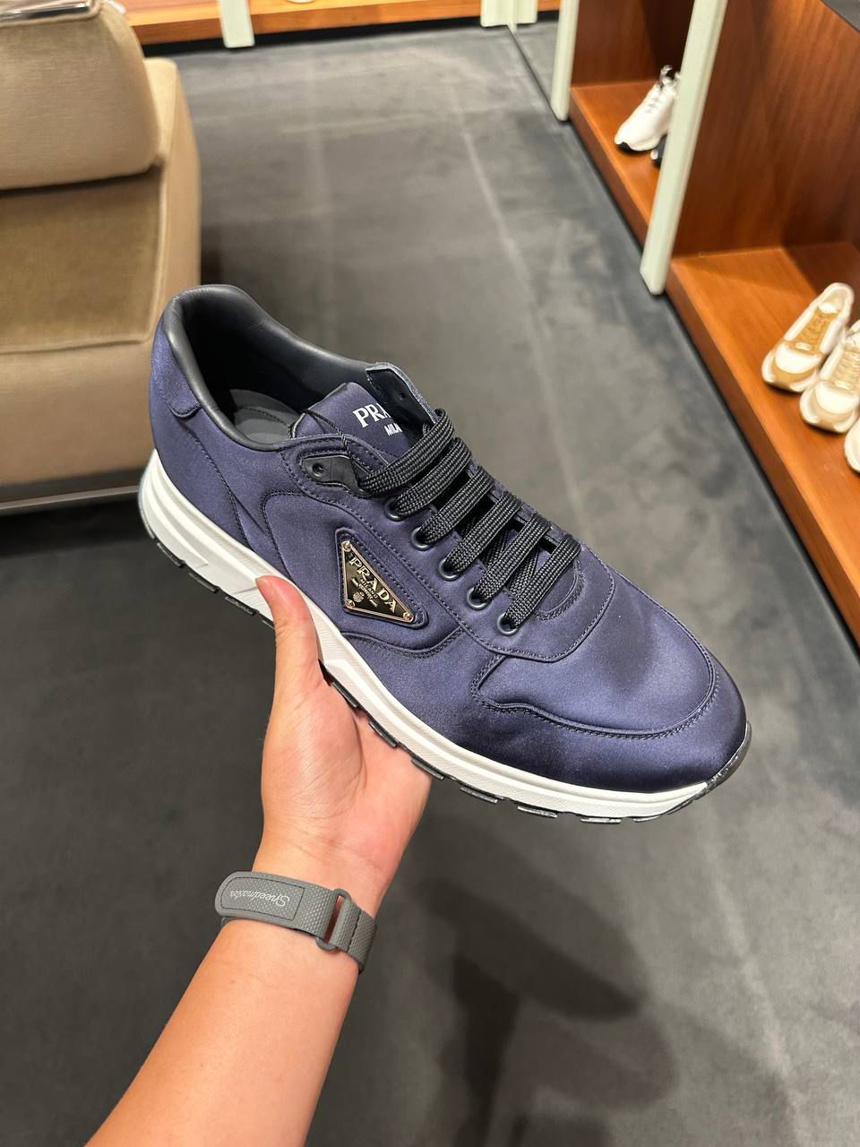 Suede and Fabric Sneakers