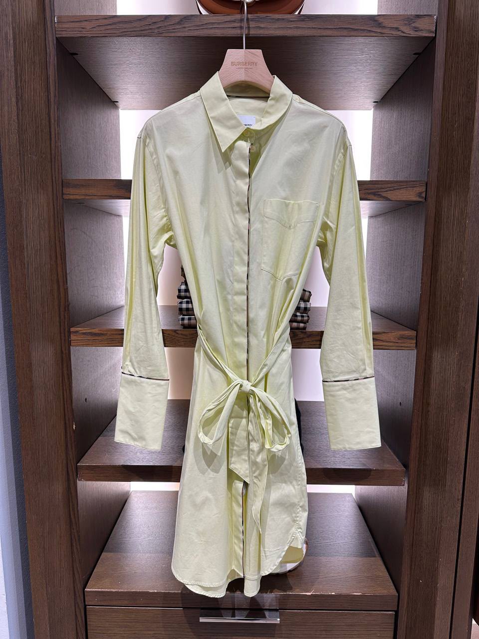 Cotton Poplin Tie-waist Shirt Dress