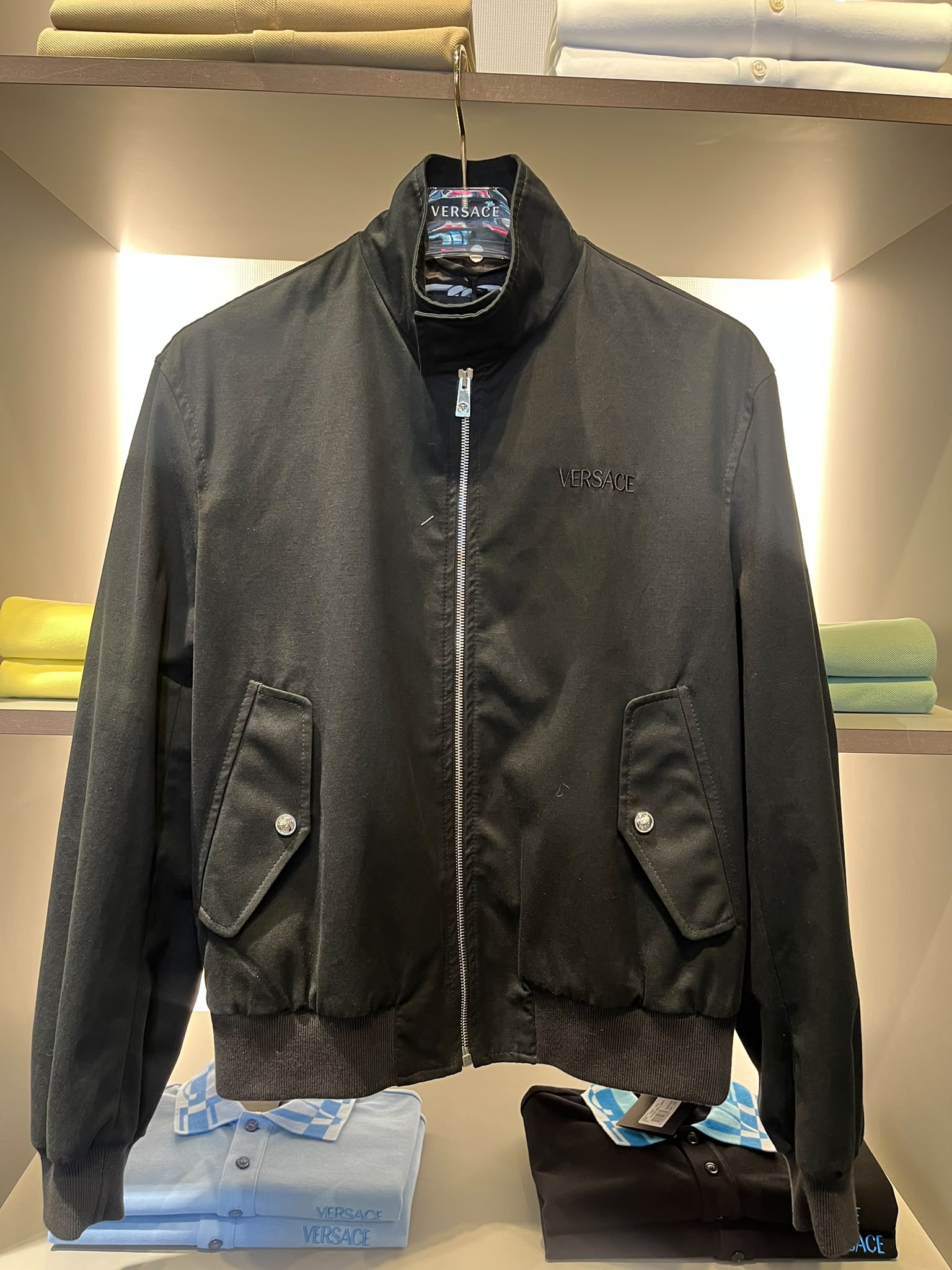 Logo Embroidered Bomber Jacket