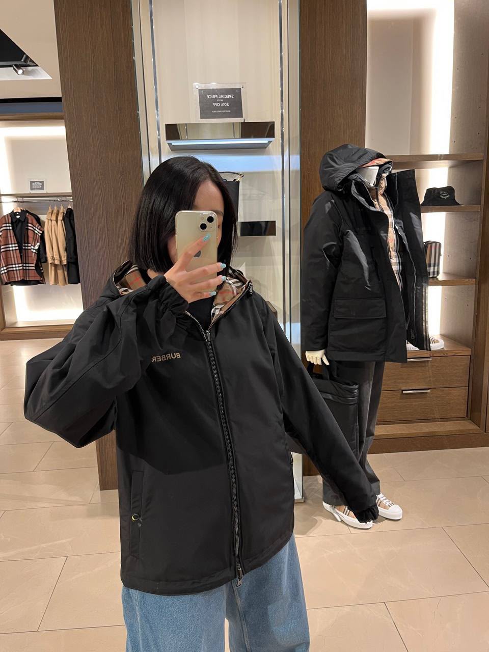 Vintage Check Hooded Jacket