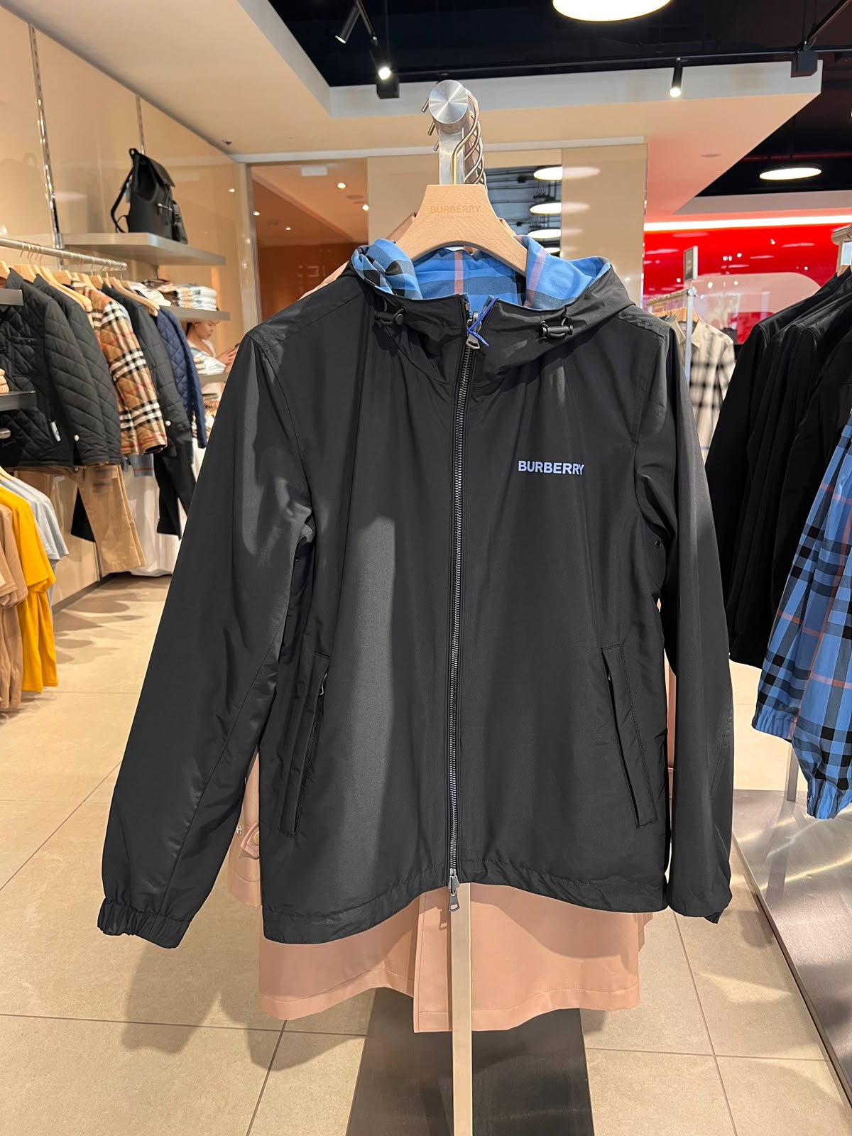 Check Hooded Jacket