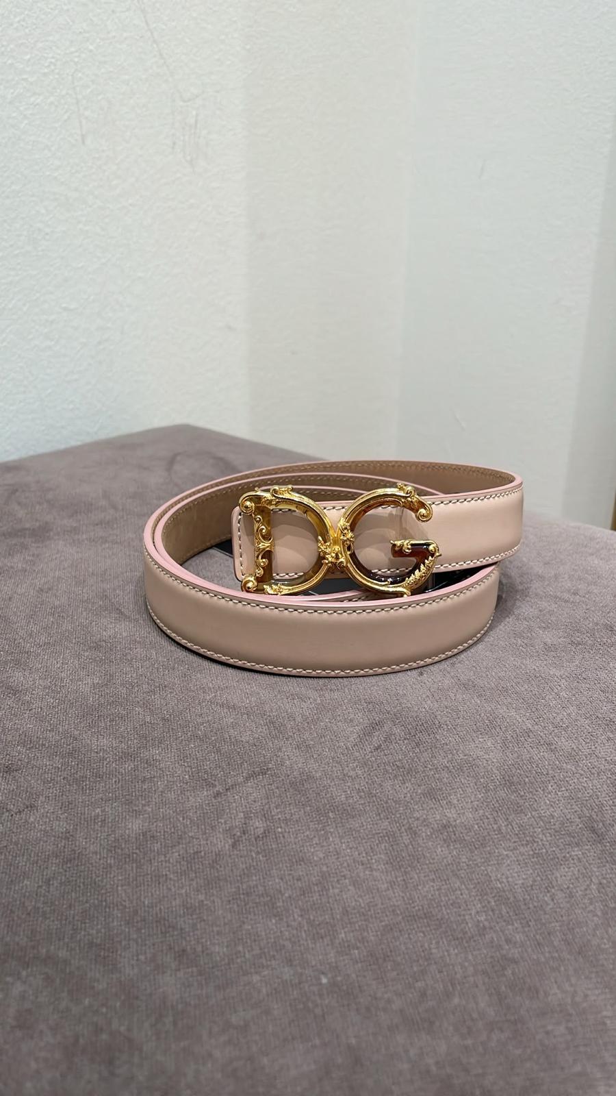 DG Logo Belt in Smooth Calfskin