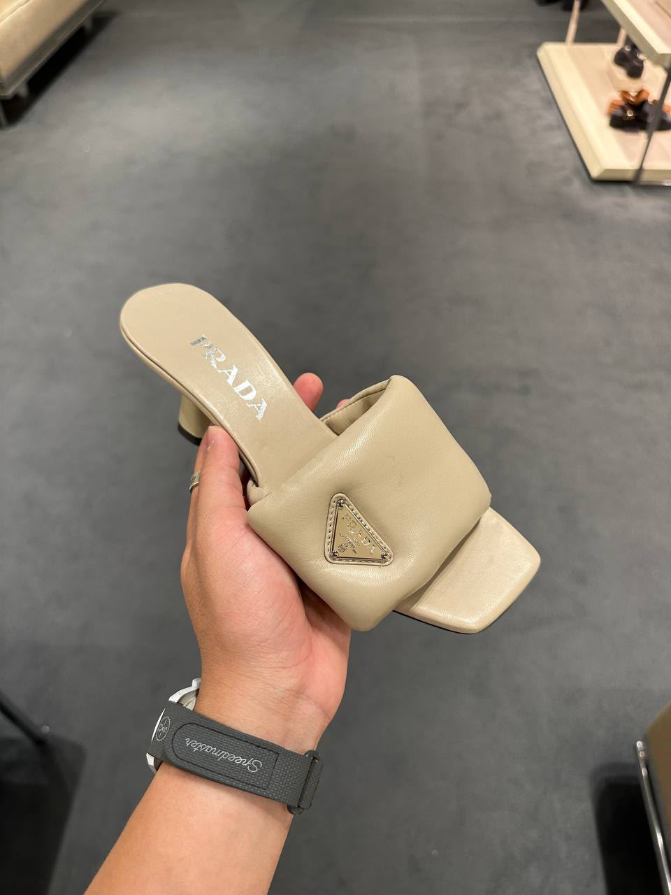 Padded Nappa Leather Mules