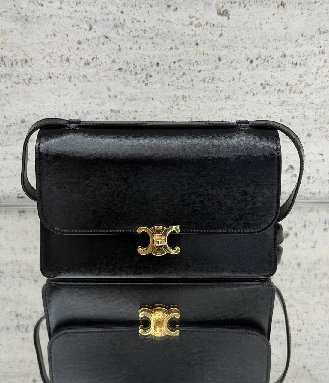 Teen Triomphe Bag in Shiny Calfskin