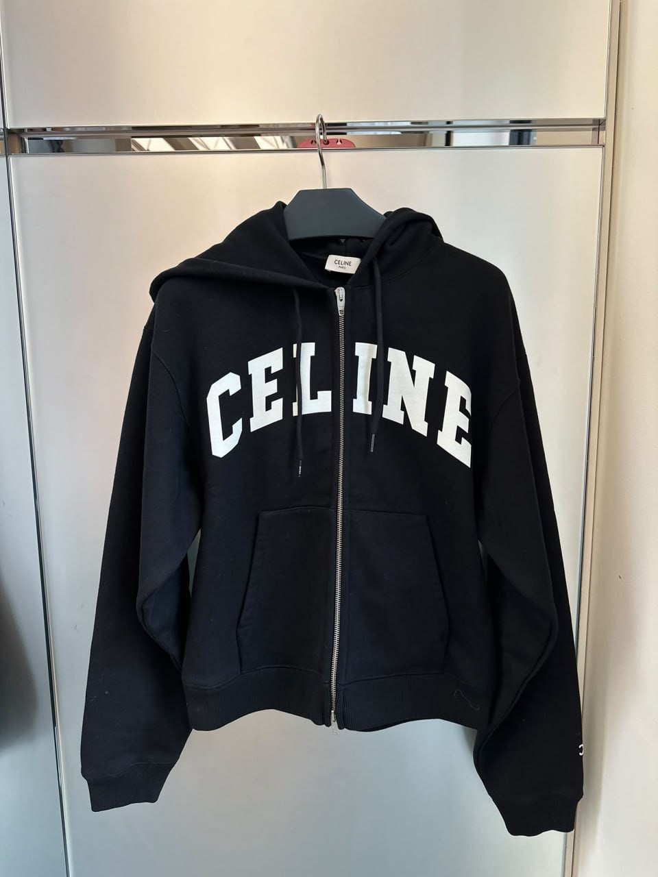 Loose Zipped Hoodie in Cotton Fleece
